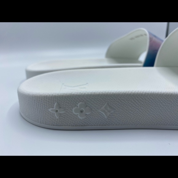 Rose Waterfront Mule Iridescent Monogram sz 8 1/2 - Picture 8 of 16